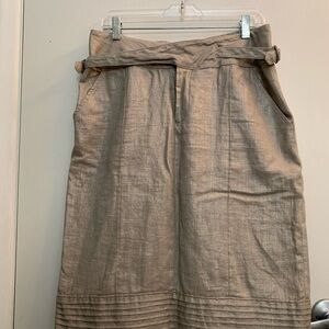 Adam lippes linen cotton blend skirt. Size 10. Gray